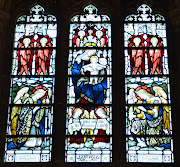 Tour Scotland photograph shot today of a stained glass window in St Ninian's .