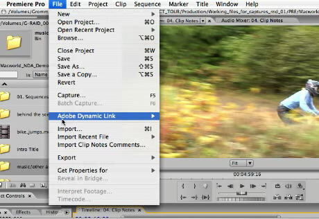 Adobe Premiere Pro CS3 Screen