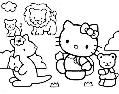 Hello Kitty Coloring Sheets