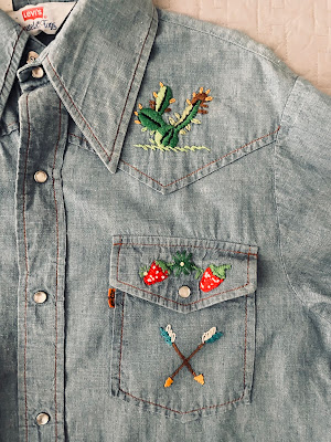 Vintage Levi's embroidered shirt