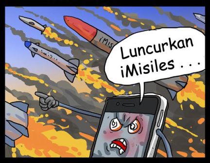 komik lucu perang smartphone