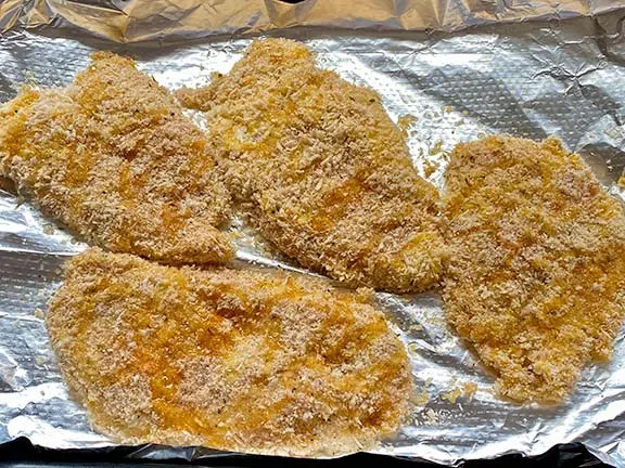 Chicken ready to be oven baked.
