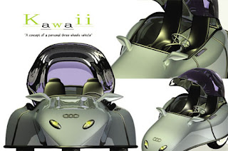  Kawaii : Three Wheels Minimalist and Stylish Vehicle Concept