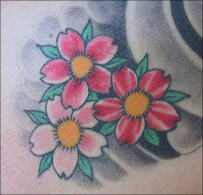 cherry blossom flower tattoo