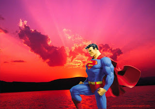 Desktop Wallpaper of Superman Statue at Sunset Landscape Desktop wallpaper