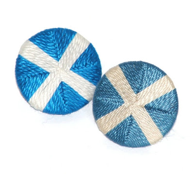 Scottish saltire buttons