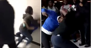 Embarrassing moment as woman attacks female teacher for sleeping with her husband who’s the school principal [watch video]