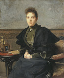 Portrait of Vera Kharitonenko by Francois Flameng - Portrait Paintings from Hermitage Museum