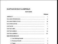 Cara Membuat Daftar Isi Yang Benar