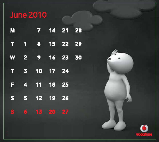 So, remember that special day by setting this June 2010 Calendar Wallpaper 