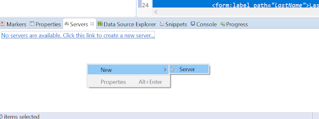Adding new server eclipse