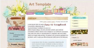 Art Template - Free Blogger Template - 3 columns, left sidebar, right sidebar, top navigation menu, RSS subscribe, search box, fixed width, stylized floral design, widget ready, white