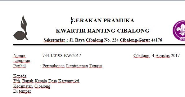 Contoh Surat Permohonan Peminjaman Tempat Untuk Kegiatan ...