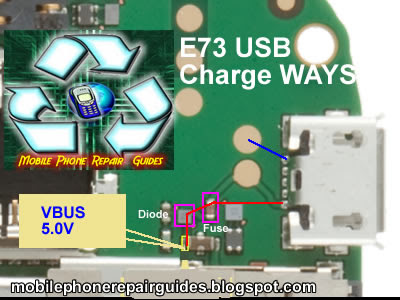 nokia e73 USB charge jumper ways tracks