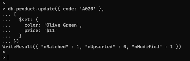MongoDB update()
