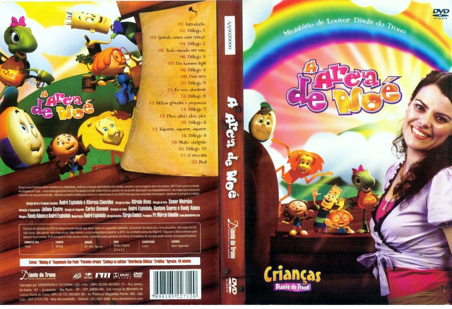 dvd diante do trono infantil arca de noe avi