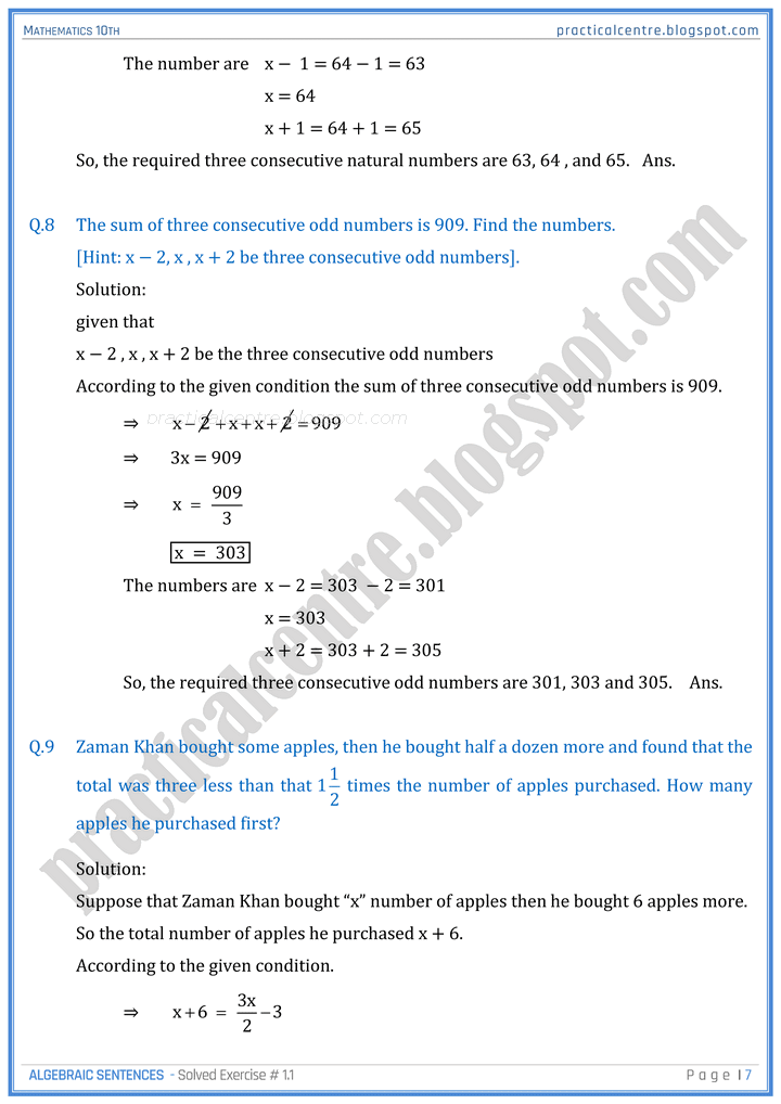 algebraic-sentences-exercise-1-1-mathematics-10th