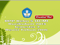 RPP Kelas 5 SD/MI Kurikulum 2013 Semester 2 Revisi  2018
