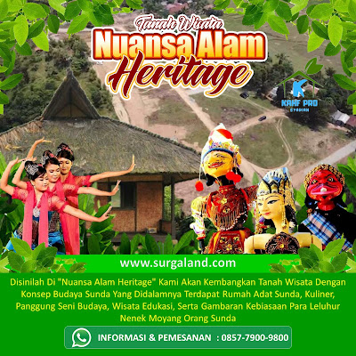 Kavling di dalam Kawasan Wisata Seni Budaya Sunda Nuansa Alam Heritage Bogor