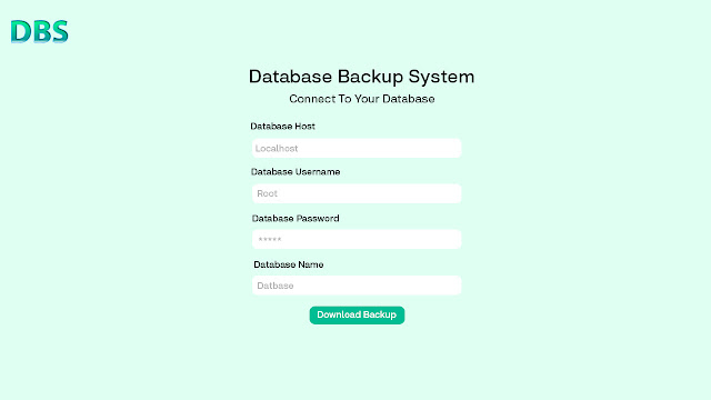 Manual Database Backup System Using PHP with Free Source Code