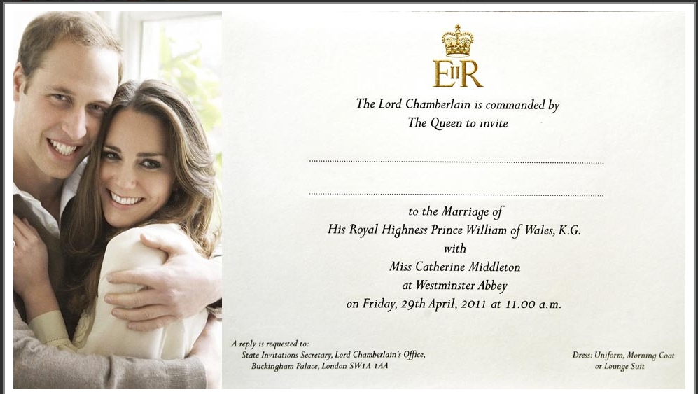 royal wedding invitation picture. royal wedding invitation