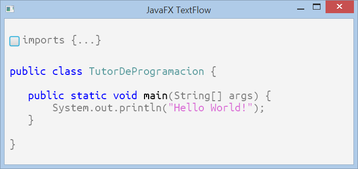 Estilizar código con TextFlow en JavaFX