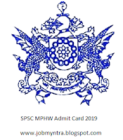SPSC MPHW Admit Card