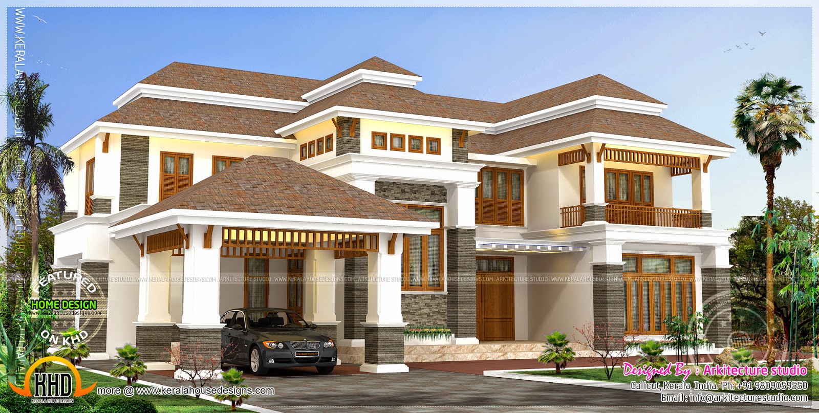  4000  square  feet  luxury home  Home  Kerala Plans 