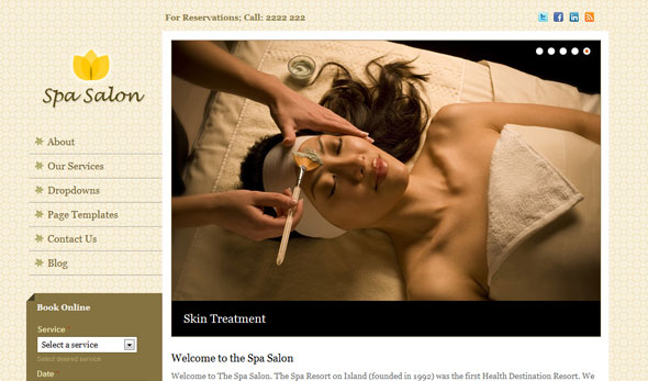 Spa Salon Wordpress Theme Free Download by Templatic.