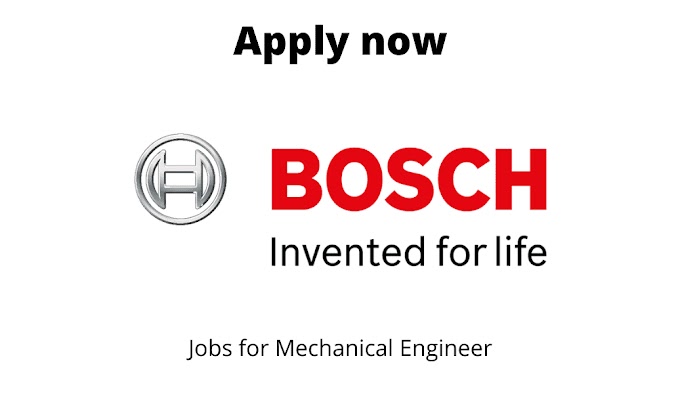 Bosch Group is Hiring | Mechanical Design Engineer | Apply Online