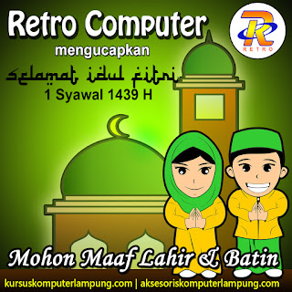 Retro Computer mengucapkan Selamat Idul Fitri 1439H