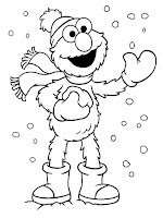Elmo Christmas Free Printable Coloring Pages