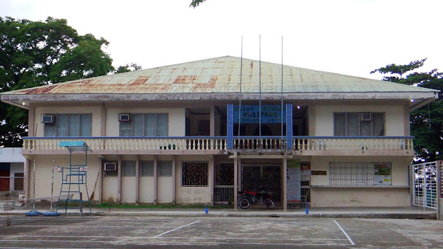 close up frontal view from the tennis courts of the Town Hall (Balay Lungsod) of Malitbog, Southern Leyte