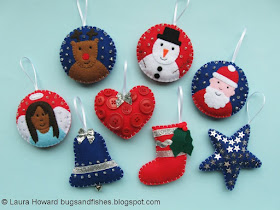 felt Christmas ornaments