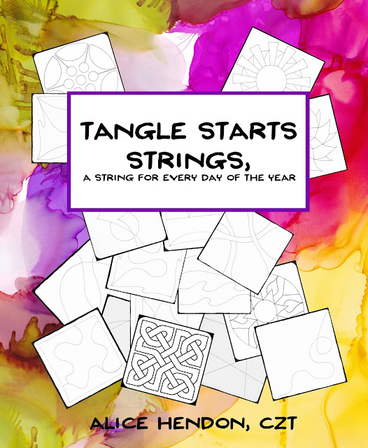 my new book Tangle Starts Strings has 378 strings all ready for you to tangle, Alice Hendon, The Creator's Leaf