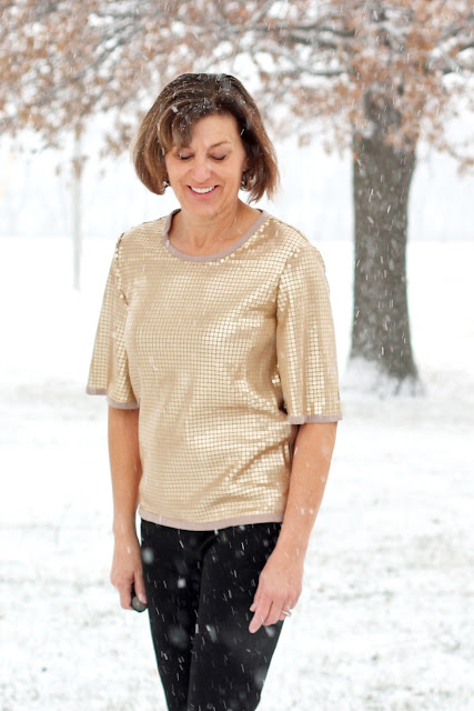 Butterick 6175  from Style Maker Fabrics' Sequin Knit