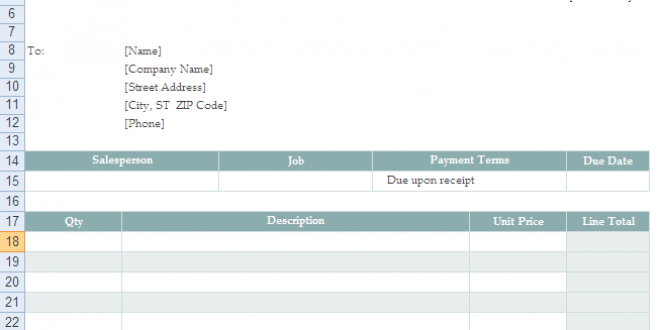 Cara membuat invoice dengan menggunakan Template Microsoft 