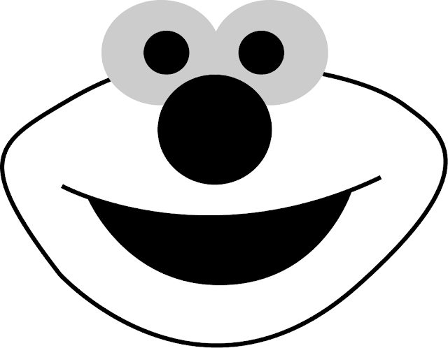 Download Free printable elmo face stencils outline cutout