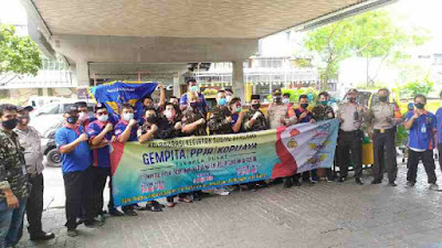 Tiga Organisasi LSM GEMPITA, PPJR, KOPIJAYA Bersama Tiga Pilar Kec Sawah Besar, Jakarta Pusat Giat Sosial Bersamaan Hari Kesehatan Sedunia. 