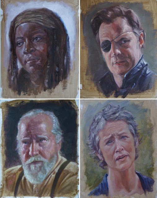 walking dead faces art