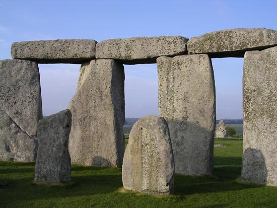 Stonehenge Images -Blue Sky and Standing Stones