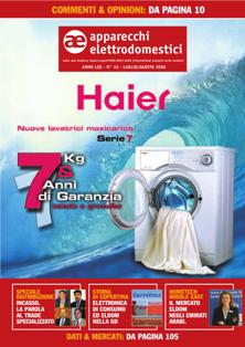 AE Apparecchi Elettrodomestici 2006-10 - Luglio & Agosto 2006 | ISSN 0003-6668 | TRUE PDF | Mensile | Professionisti | Elettrodomestici
AE Apparecchi Elettrodomestici nella casa moderna è la più autorevole e accreditata rivista specializzata italiana dedicata al mondo degli elettrodomestici. È stata fondata nel 1953.
Questo mensile, conosciuto inizialmente come specialista dei prodotti definiti bianchi (lavaggio, freddo, cottura) e piccoli ha saputo adeguare nel tempo i propri contenuti alle novità proposte dall’industria al mercato, presidiando in modo completo tutte le categorie merceologiche del panorama degli apparecchi elettrodomestici: bianco, piccolo, incasso, riscaldamento, climatizzazione, bruno, telefonia, sistemi domotici, entertainment.
La testata collabora attivamente con gli istituti d’indagini economiche, le università, gli enti di certificazione e le più importanti associazioni di categoria. Fornisce pertanto informazioni tecniche, economiche e commerciali di particolare attualità e interesse per il settore ed è presente alle manifestazioni fieristiche del settore in occasione delle quali vengono effettuati ampi reportage.