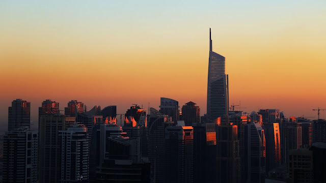 skyscrapers, Cite, Dawn, Sunrise, Architecture