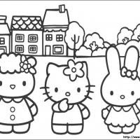 hello kitty and friends coloring pages for kids