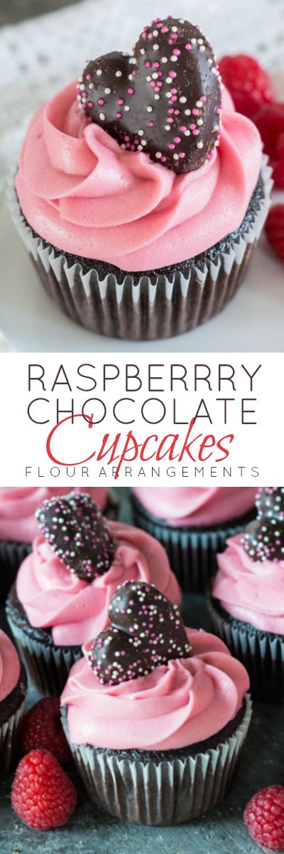 Fresh raspberries, Framboise, and plenty of dark chocolate come together in these decadent Raspberry Chocolate Cupcakes