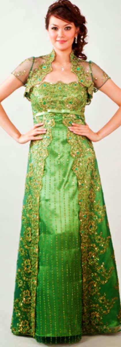  Model  dress  terbaru batik long  kebaya  dan modern 
