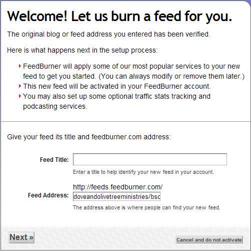 let us burn a feed for you