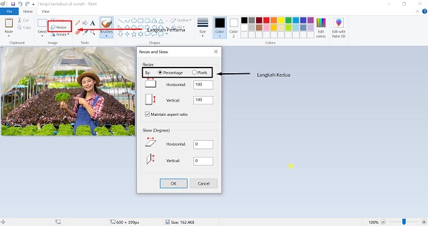 Merubah Ukuran Foto dengan Paint