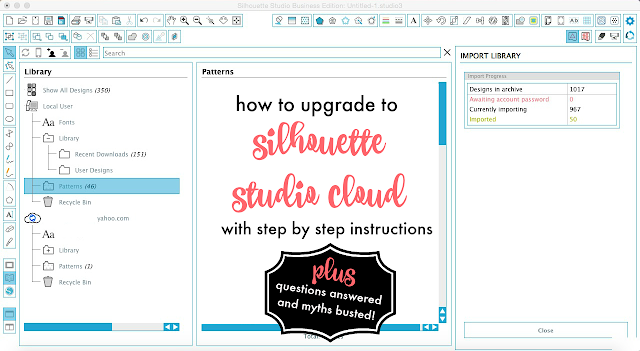 Silhouette Studio, Silhouette tutorial, Silhouette Studio cloud, instructions