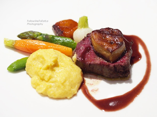 Wagyu Beef Medallion, Pumpkin with a hint of Xeres Vinegar, Duck Foie Gras & Thyme Juice